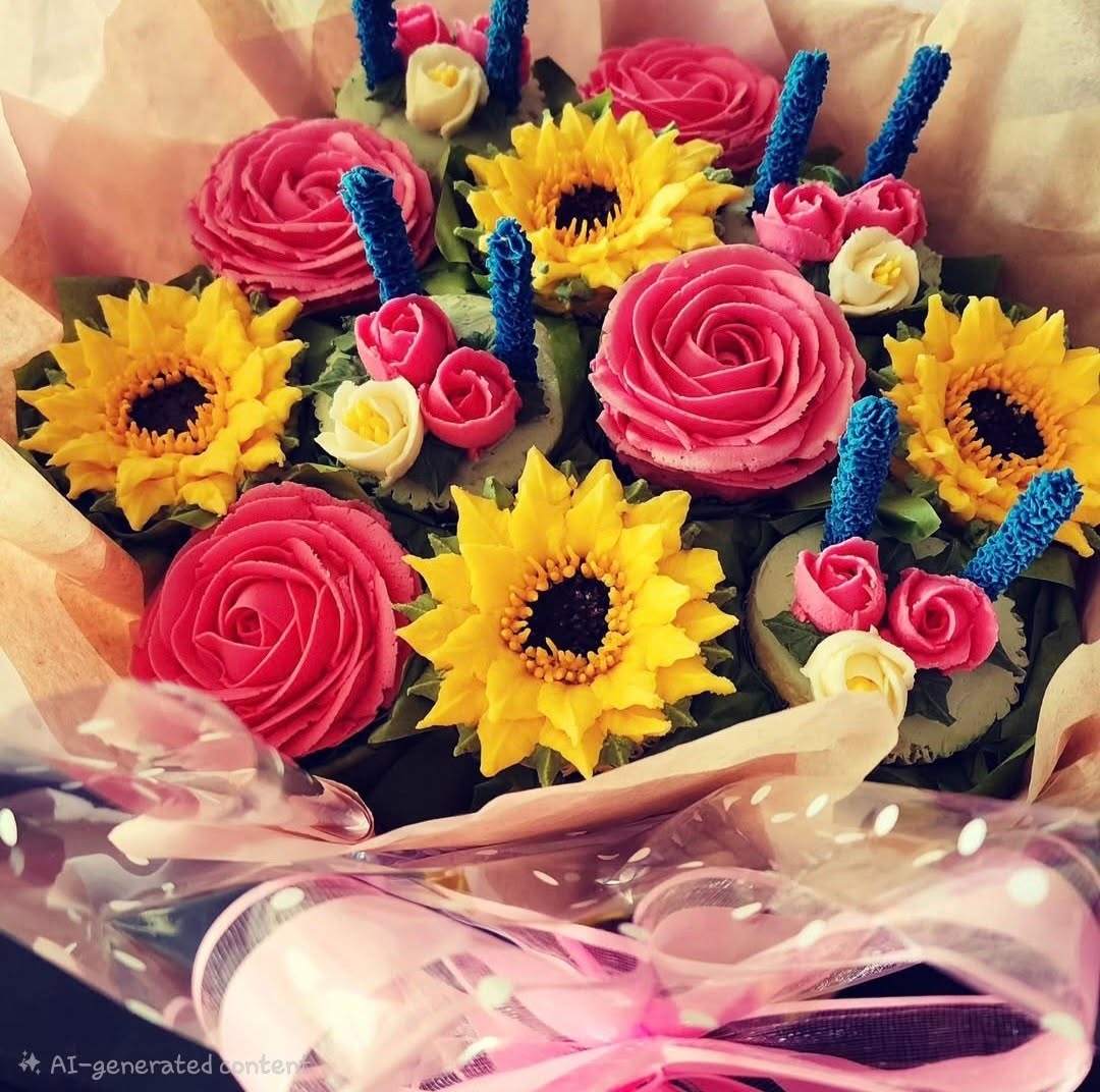 Some bouquets never go out of style... π»πΉ
Our Sunflower & Rose Cupcake Bouquet is one of my absolute favourites! Hand-piped buttercream flowers come together to create a bouquet that's almost too beautiful to eatβalmost. Perfect for birthdays, celebrations, or simply making someone's day a little sweeter.
#ButtercreamFlowers #CupcakeBouquet #EdibleArt #TorontoBaker #TheSweetSpotCakes