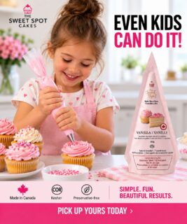 🌸 Even kids can do it!
Frost like a Pro.
👉 Pick up yours today!
#KidsCanBake #CupcakeDecorating #ButtercreamFlowers #MadeInCanada #TheSweetSpotCakes